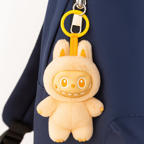 Plush Toy Cartoon Keychain with Hook Assorted Colorful Animal Design  1 Pc
